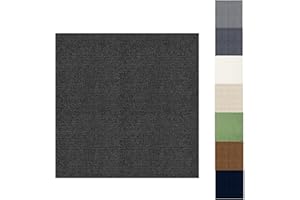 OUGPIU Self Adhesive Carpet Tile,11Pcs 30 * 30cm Easy to Peel and Stick Carpet Floor Tile,Flooring Rugs Floor Tile Hardwearing Anti-Slip Floor Covering, Bitumen Backed-1m² (Black)