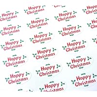 30 Weihnachts-Aufkleber „Merry Happy Christmas“ – Bunt & Ideal Für Karten & Geschenke