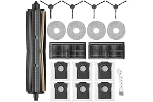 APZOVO Accessoires pour Dreame L10s Pro Ultra Heat/L10s Ultra Gen 2/L40 Ultra AE/X30 Ultra, pour Mova E30 Ultra, 1 TriCut Brosse Principale 6 Sacs à Poussière 2 Filtre 4 Serpillière 4 Brosse Latérale