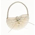 Sirene Mini Borsette in Organza plissè, PRONTE all'Uso, Adatto per Confetti e Ogni Occasione (Panna, 6)