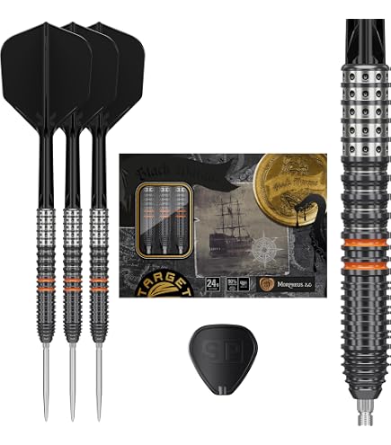 Target Japan Black Marque Draco G2 Steel Tip Darts with Kflex 21.5