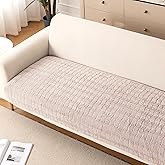 HOKIPO 'Plush Haven' Premium Sofa Mat for 1/2/3 Seater & L Shape Sofa. Make Your Own Sofa Cover Set, Anti-Slip Mat Length 90(