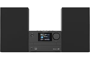 Kenwood M-525DAB - Micro system HiFi z CD, USB, DAB+ i Bluetooth strumieniowe przesyłanie strumieniowe audio, kolorowy wyświetlacz TFT 6,1 cm, pilot zdalnego sterowania