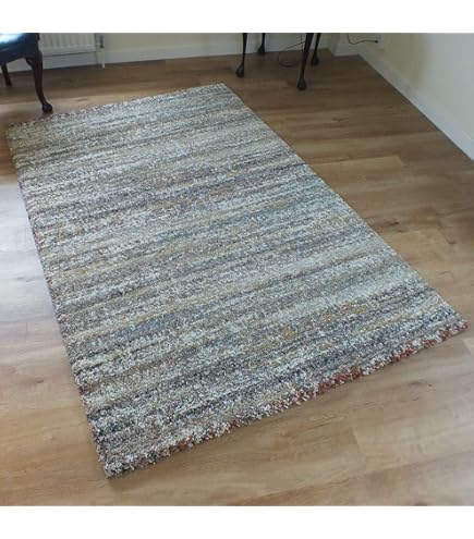 Mehari Rug 23067 5949 Thick Modern Blue Brown Cream & Gold 2.0m X 2.5m - View #6