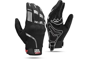 KEMIMOTO Gants de Moto Homologués CE 1KP, Gant Tactique Militaire Respirant à Écran Tactile Plein-Doigt pour la Course de Moto, Gants Scooter Anti-Glissant, Gants Moto Scooter pour la Course de Moto