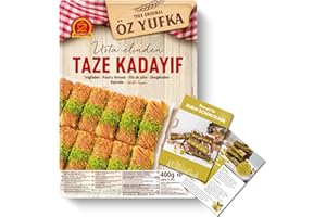 VONTEK ÖZ Kadayif - Engelshaar Teigfäden für Dubai Schokolade und Künefe - inkl. Rezept für Dubai Schokolade (400g)
