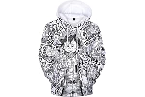 YIMIAO Hombre Niños Sudaderas con Capucha Chicos Jóvenes My Hero Academia Japonesa Anime Impresión 3D Anime Uniforme Mujer Niña Pullover