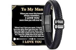 Merclix Men's Bracelet for Dad, Grandad, Husband, or Boyfriend on Christmas Day, Birthday, Anniversary, or Valentine's Day