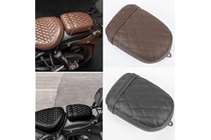 TAZGANTAX Rear Passenger Cushion Seat +Front Driver Cushion Seat Rear Pillion Pad fit for H-onda Rebel CMX 300 CMX 500 Rebel 300 Rebel 500 2017 2018 2019 2020 2021 2022 2023(Rear Passenger Seat-Brown)