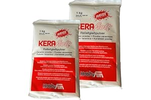 HOBBYFUN KERAflott Reliefgießpulver weiß 2 kg (2 x 1 kg)