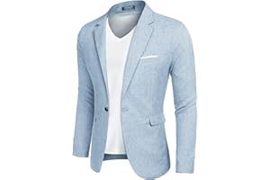 COOFANDY Men's Casual Sports Coats Lightweight Suit Blazer Jackets One Button Jacket Business