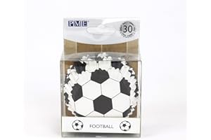 PME Football Paper Baking Moulds - Black, Black and White