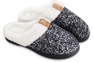 BERGMAN KELLY Damskie kapcie, pianka z pamięcią kształtu do wewnątrz/na zewnątrz buty domowe z ultramiękką wełną pluszową podszewką (kolekcja Prairie)