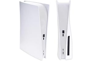 PlayVital Rete Antipolvere per ps5 Console Disc & Digital, Cover Copertura Filtro Polvere & 12 Tappi in Silicone, Accessori Protettivi Traspiranti per ps5 Console (Non per Slim/Pro), Bianco