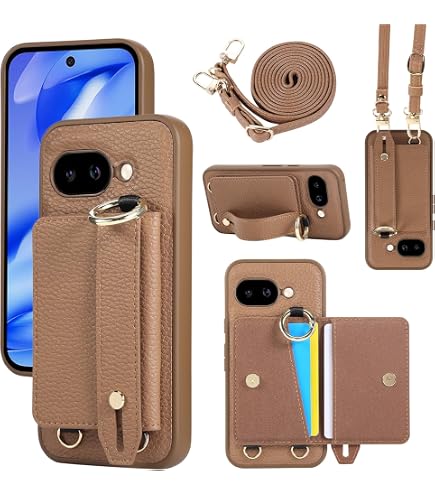 Asuwish Handyhülle Für Google Pixel 4a – Wallet Case Mit 8 Kartenfächern, Standfunktion & Inkl. Schutzfolie | Aus PU-Leder, Farbe Blau