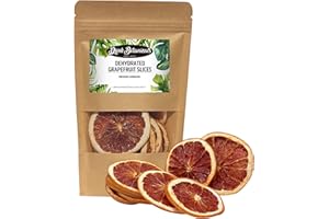 DRINK BOTANICALS IRELAND Dehydrated Dried Grapefruit Slices Wheels | 100% Natural | Approx 15 + Servings | Dried Grapefruit For Garnishing Cocktails, Cake Decoration, Baking, Fruit, Tea, Wreaths | Gluten Free (40 Grams)