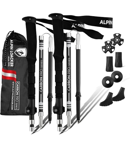 Bâtons De Marche Et Randonnée Terra Peak Pliables Aluminium - Léger, Réglable 110-135cm, Idéal Trekking, Nordique Et Trail Homme Femme