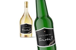 Joli Coon Etiquette Bouteille Veux-tu être mon témoin - Cadeau temoin mariage - Demande temoin mariage