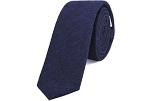 DonDon cravatta stretta da uomo 6 cm cotone