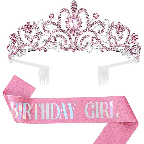 Set Corona Compleanno Regina - Tiara E Fascia Birthday Queen Per Feste - Foto 6