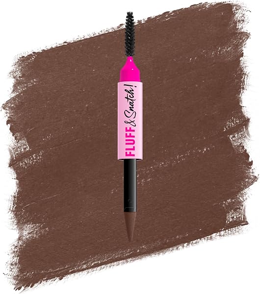 NYX PROFESSIONAL MAKEUP Fluff & Snatch Brow Powder Pen, Cream To Powder Eyebrow Pen For Soft, Defined Brows, Smudge and Transfer-Resistant Formula - Ash Brown - 1