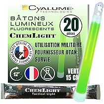 Baton lumineux fluo vert d'urgence pour unités de secours