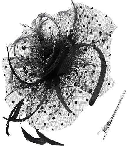 Diffaxy Copricapo per cocktail e tea party con motivo floreale, fascia fascinator per donne e ragazze, adatto per l'uso quotidiano, matrimoni, fascia per capelli alla moda
