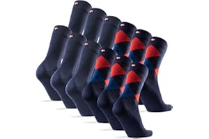 DANISH ENDURANCE Skarpety Bambusowe Wysokie, Premium, Kolorowe, Czarne, Męskie i Damskie, 6-PACK