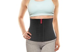 ORTONYX 10.25" Abdominal Binder for Men and Women/Postpartum Post-operative Post-surgery Wrap/Abdomen Navel Umbilical Hernia Support Belt / 524010 Black L/XXL