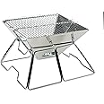 Edelstahl Faltgrill - Mobiler Holzkohlegrill 36x25,5cm Für Camping