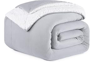 PANXHOME Koc do przytulania, 200 x 230 cm, przytulny koc bożonarodzeniowy, wełniany, 520 g/m², puszysty koc, ciepły koc Sherpa, koc do mieszkania, dla dziewcząt i dzieci