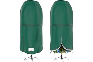 NOMIOU Christmas Tree Storage Bag, Waterproof Oxford Storage with Double Zips, Christmas Tree Transport Case for up to 6 ft Christmas Trees and Other Christmas Decorations Green