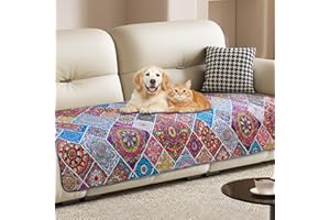 YOSEPATI Coperta impermeabile per cani bohémien, coperta per animali domestici, coperta per divano reversibile, lavabile, protegge mobili, letto, divano per cuccioli e gatti