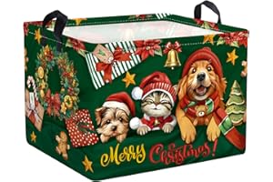 HUUMONSS Pudełko na prezent dla zwierząt domowych, dla chłopców i dziewczynek, wodoszczelny, kosz do przechowywania zabawek, do pokoju dziecięcego, łazienki, zielony pies, 36 l