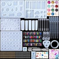 Kit Moules Résine Époxy Pour Bijoux - DIY Boucles D'Oreilles Et Porte-Clés