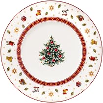 Villeroy & Boch Toy's Delight Plat creux rond, Porcelaine Premium, Blanc/Rouge : Villeroy & Boch