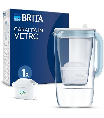 Wessper Carafe Filtrante En Verre Borosilicaté 3L Avec Compteur LED - Compatible Aquaphor, Brita, Dafi - Noir