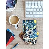 Karbonsoft Van Gogh Temalı Ahşap Bardak Altlığı Ahşap Baskılı Altlık 6'lı set (9 x9CM) karbonNM14