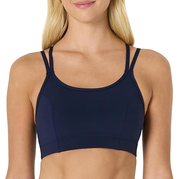 Essentials Soutien-Gorge de Sport Forme Bandeau Active FormFlex, Bretelles Réglables, Ultra Doux, Soutien Léger Femme, Bleu Océan, XS