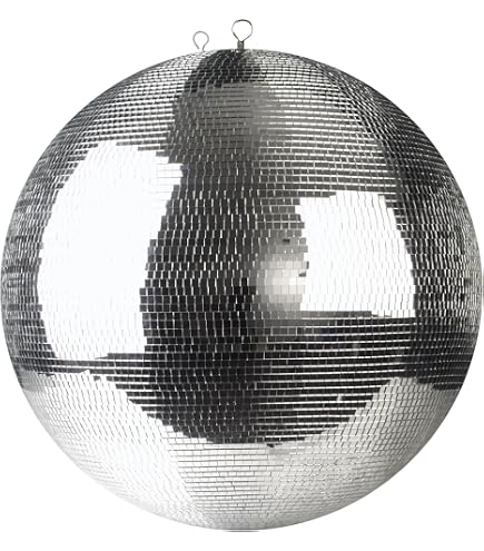 Relaxdays Palla da Discoteca Strobosferica, 30 cm, Mirror Disco Ball