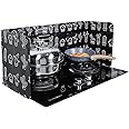 seeway 2 Pieces Anti Splatter Shield Guard Oil Splatter Screen Board Aluminum Foil Oil Block Oil Barrier for Kitchen Restaurant Use (black)