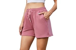 Jezonga Pantalones Cortos Deportivos para Mujer Shorts Fitness Mujer Pantalones Deporte Mujer Verano Cintura Alta con Bolsillos Ciclismo Entrenamiento Jogging Yoga