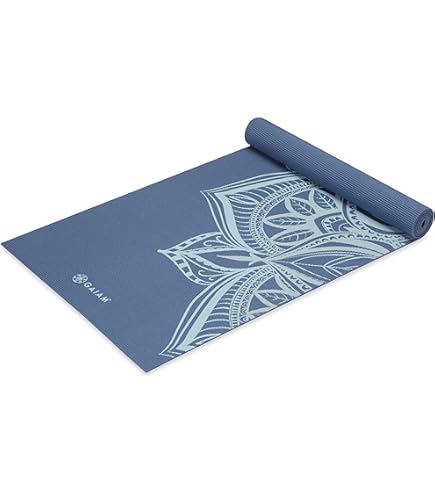 Pilates Mat Gaiam Yoga Mat Premium 6mm Print Reversible Extra
