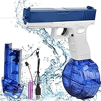 Elektrische Wasserpistole, Max Reichweite 32 FT Super One-Touch-Automatik, Wasser Squirter für Kinder & Erwachsene Sommer Poo