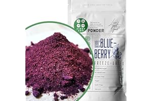 ZINGY ZOO Myrtilles Séchées | Wild Blueberry Powder | Bleuet Sauvage | Myrtilles Poudre Pur et Naturel Blue Berry | Lyophilisée Myrtilles Sechees Freeze Dried Fruit | Purs Vegano Poudre de FruitsSéchées