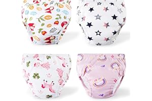 Heekcaa Lot de 4 sous-vêtements d'apprentissage de la propreté pour Filles de 2 Ans, 3 Ans, 4 Ans