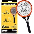 Mosquito Bat with LED Light Lamp Manually Mosquito Racket Killer Kill 2 in 1 Mosquito Racket Bug Zapper Rechargeable Battery Handheld Portable Killer8