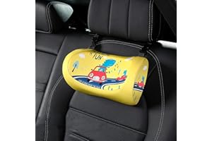 Kwak's Cuscino poggiatesta per auto, regolabile, supporto per la testa per seggiolino auto, cuscino per bambini e adulti, essenziale per viaggi su strada (giallo)