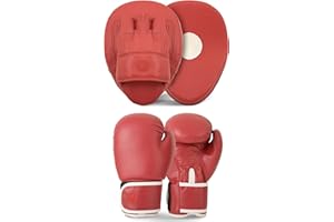 Lions Boxing Set Focus Pads and Gloves Mitts Punch Bag MMA Training Hook & Jab, Men Women Adult Kids Unisex Sparring Martial Arts Karate Fitness Exercise Sets