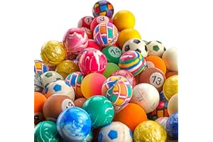 Bedwina Palline rimbalzanti sfuse – Confezione da 250 (27 mm), assortimento misto di piccole palline in gomma colorate ad alto rimbalzo, perfette come bomboniere, premi e regali per bambini
